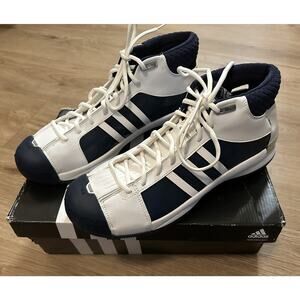 Adidas Men's TS Pro Model Team Basketball Sneaker Shoes White / Blue - Size 12.5